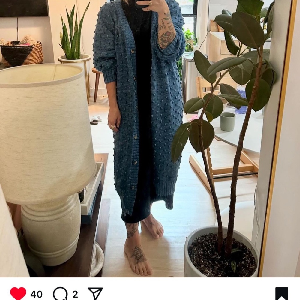 ISO Long Popcorn Cardigan